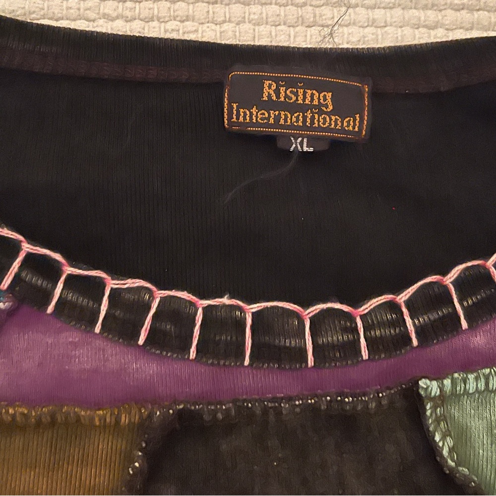 Rising International Multicolor Patchwork Top - image 2